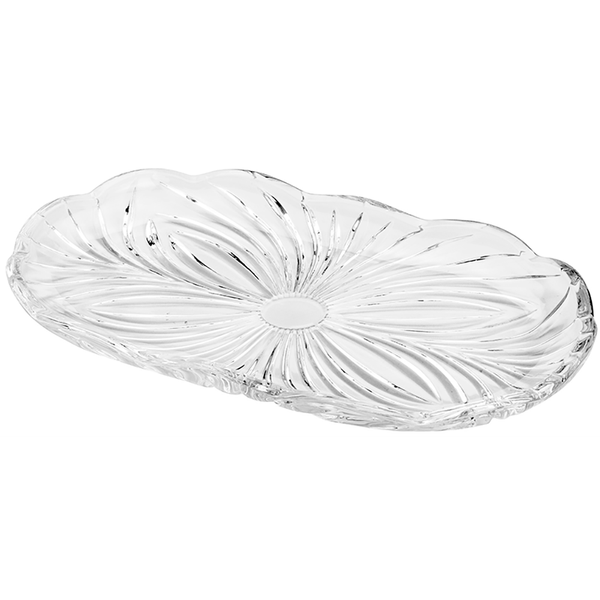 Bandeja de Cristal Alberta da Lyor, 24 x 14 cm, Transparente - 7044