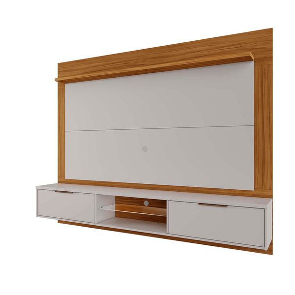 Painel NT1205 em MDP 2 Gavetas para TV até 65'' Freijó/ Off White