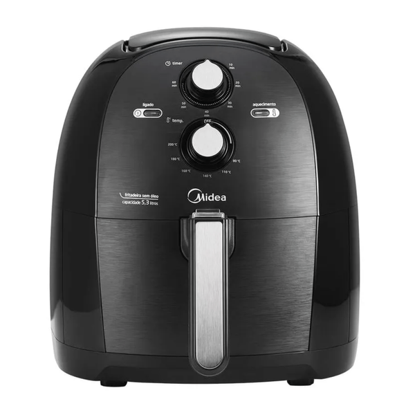 Fritadeira Elétrica Airfryer Midea 5.3 Litros Preta - FRB50P1 220V