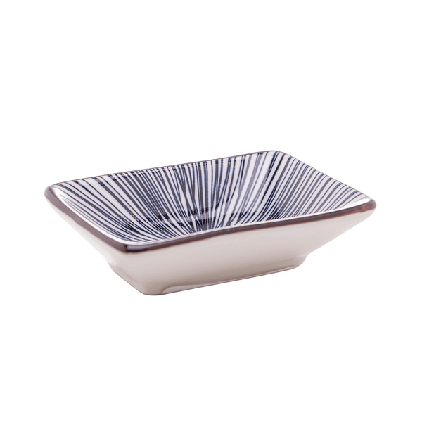Conjunto Porta Shoyu Wolff Koji 9x7x2,5cm 2 Peças Porcelana Azul