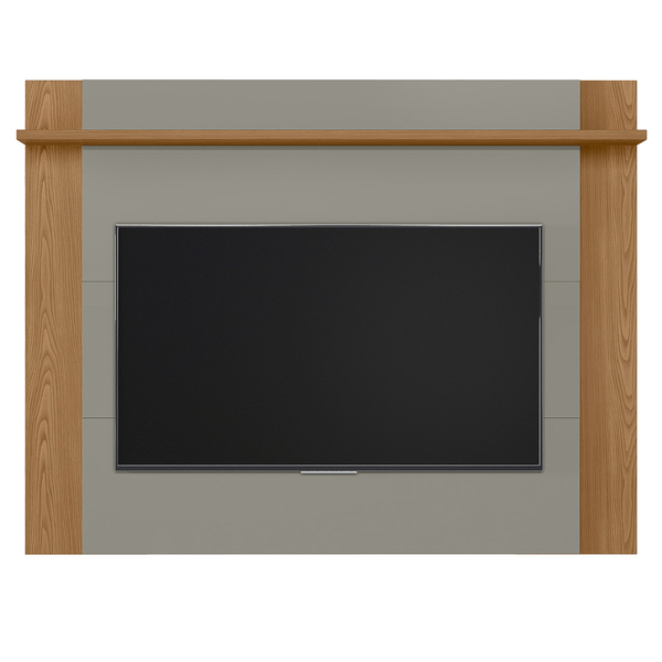 Painel Home Tulum em MDP para TV até 55'' Amêndoa / Titânio