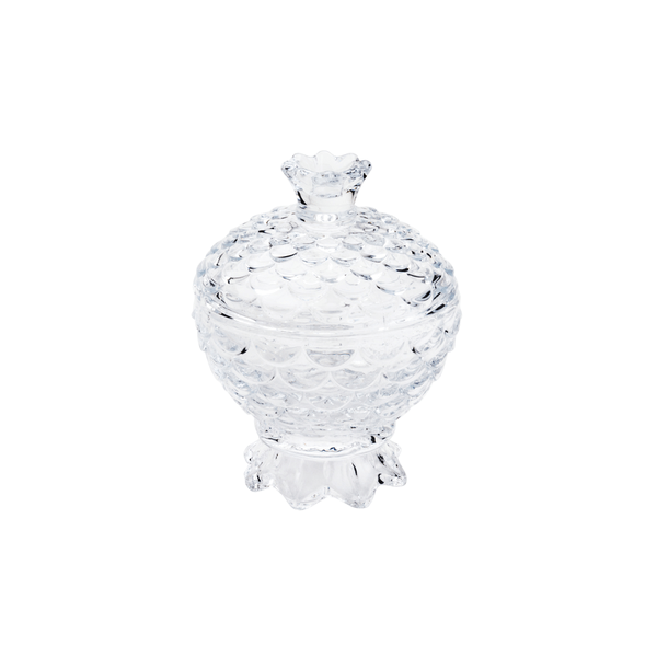 Bomboniere Decorativo Pineapple da Lyor, Com Pé, Cristal - 6647