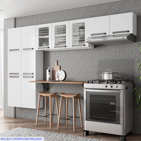 Cozinha Verona 3 Peças Aço 11 Portas Colormaq Branco