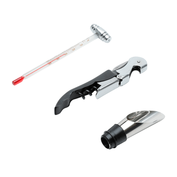 Kit para Vinhos, 3 Peças, Aço Inox - 27593