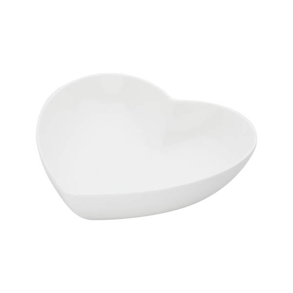 Petisqueira Coração da Bon Gourmet, Porcelana, Branca - 27557