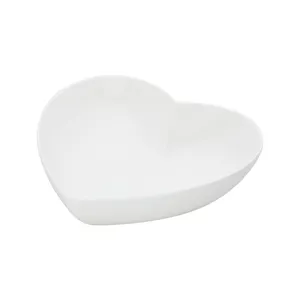 Petisqueira Coração da Bon Gourmet, Porcelana, Branca - 27557