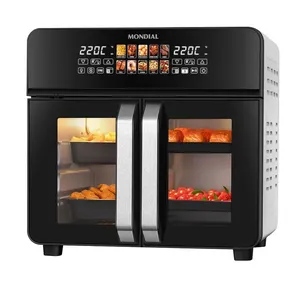 Air Fryer Forno 25L French Door Mondial Preto/Inox 2000W - AFDO-25L-FD 127V