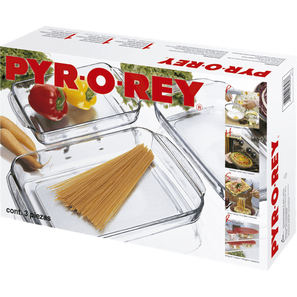 Conjunto de Lasanheiras Pro-O-Rey, 3 Peças - 1802075
