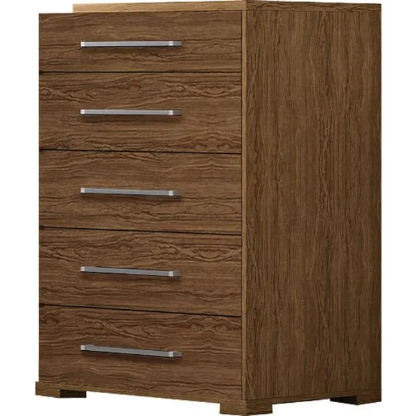 Cômoda 5 Gavetas 100% MDF - Rimo Milão Ipê