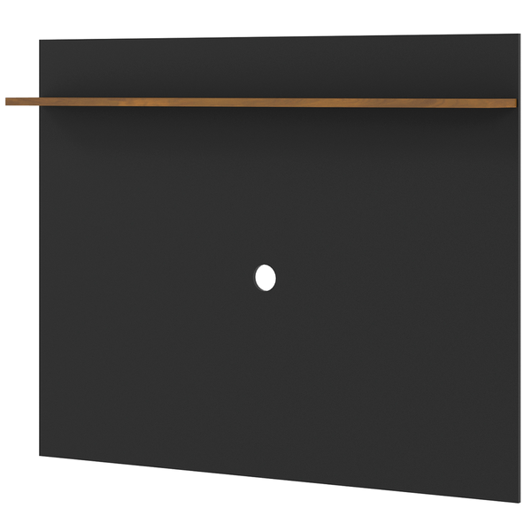 Painel para TV até 55'', MDF, 1 Prateleira - Vênus Preto / Madeira