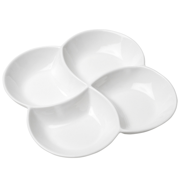 Petisqueira Bon Gourmet, 4 Divisórias, Porcelana - 26419