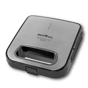 Sanduicheira e Grill Britânia, Luzes Indicadoras, Revestimento em Cerâmica, Prata - BGR15PI 110V