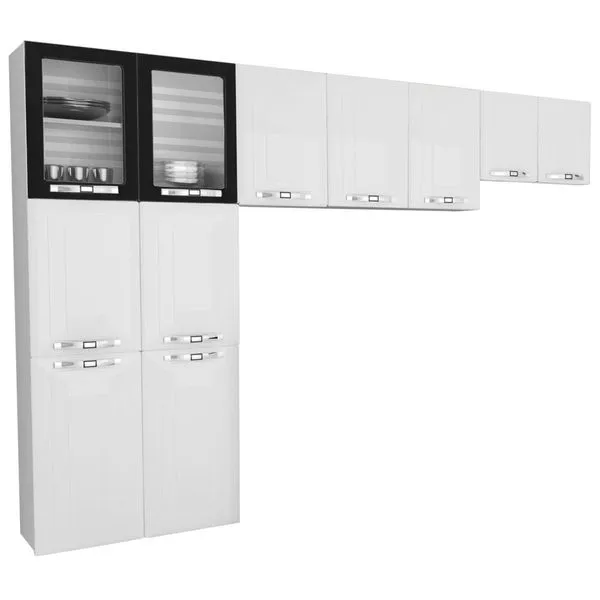 Cozinha de Aço Colormaq Class Master 3 Peças Branco / Preto