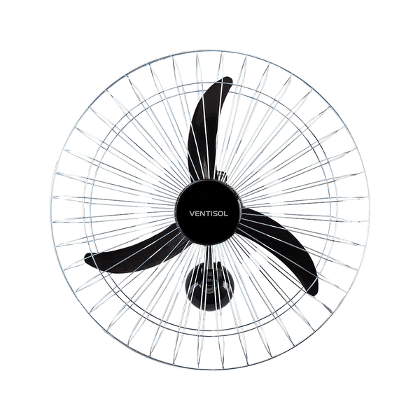 Ventilador de Parede Oscilante Premium Ventisol, 3 Pás, 60cm, Prata - Comercial Bivolt