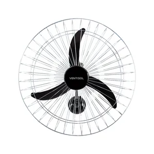 Ventilador de Parede Oscilante Premium Ventisol, 3 Pás, 60cm, Prata - Comercial Bivolt
