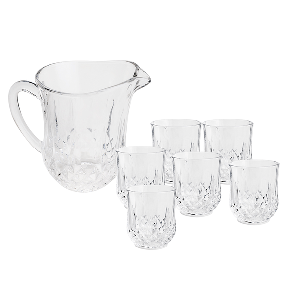 Conjunto Jarra e Copo Bon Gourmet Louise, 7 Peças, Vidro - 26811