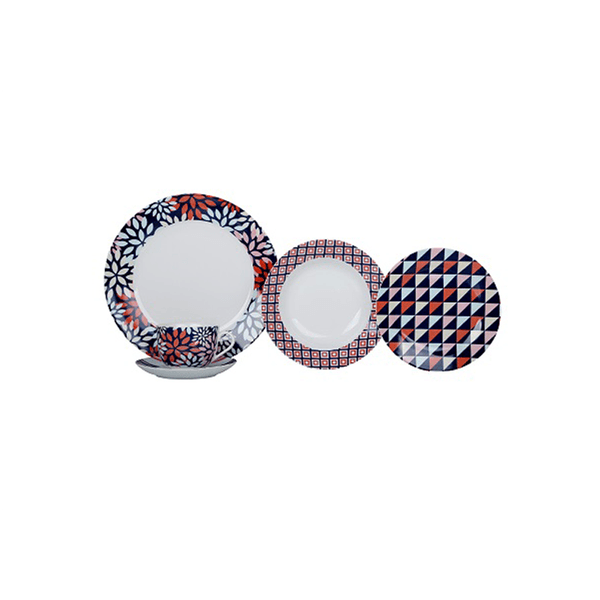 Aparelho de Jantar e Chá Casa Ambiente Sabrina, 20 Peças, Porcelana - 52199