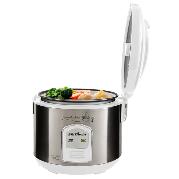 Panela de Arroz Britânia, 10 xícaras, 700 W, Com a função manter aquecido, Inox- BPA10BI 220V