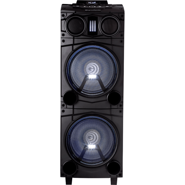 Caixa de Som Torre Amplificada Gradiente 1200W 2 woofers 1 tweeter 1 mid range GDB10M Bivolt