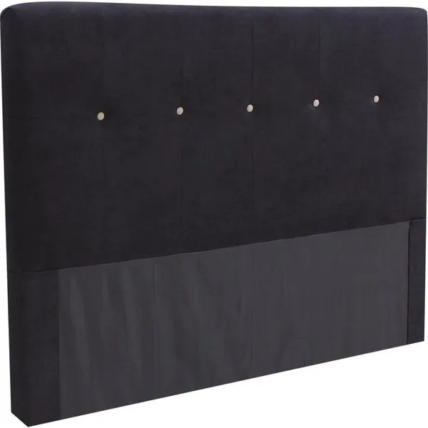 Cabeceira Solteiro 90cm em Tecido Suede - Montreal Ipanema Preto