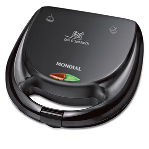 Sanduicheira e Grill 2 em 1 Mondial, Chapa Antiaderente, 750W, Preto - Fast S12 110V