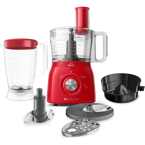 Processador de Alimentos Philips Walita Viva, 650W, 2 Velocidades, 6 acessórios, 2 L - RI7631/4 220V