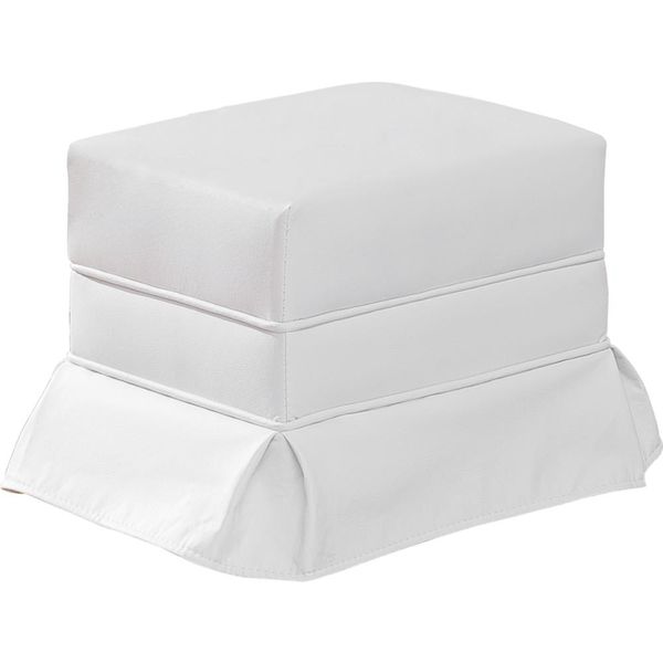 Puff com Revestimento em Corino - Móveis Canaã Aconchego Branco