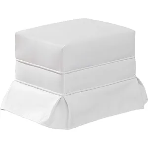 Puff com Revestimento em Corino - Móveis Canaã Aconchego Branco