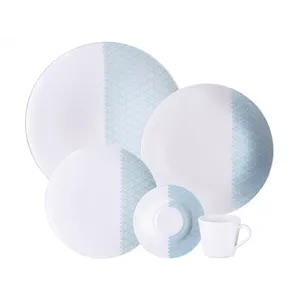Conjunto de Jantar e Chá Tramontina Aquarius em Porcelana Decorada 20 Peças