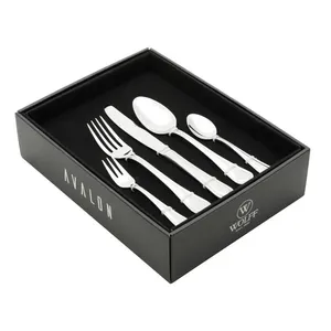 Faqueiro Avalon da Wolff, Aço Inox, Com Gift Box, 30 Peças - 71415