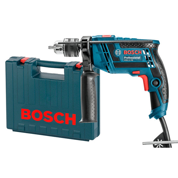 Furadeira Impacto Reversível da Bosch, 650W, Botão-trava - GSB13 220V