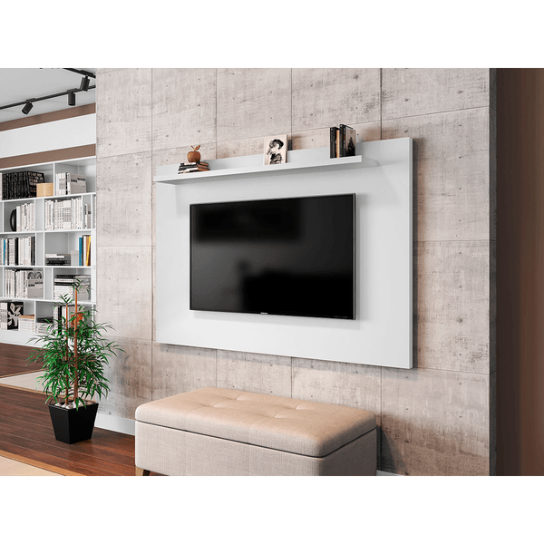 Painel Para TV Até 50'', MDP, 1 Prateleira - Kenzo Branco