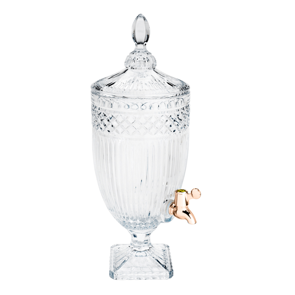Dispenser para Bebida Persa da Lyor, Com Torneira em Cobre, Cristal, 4,5 Litros - 9060