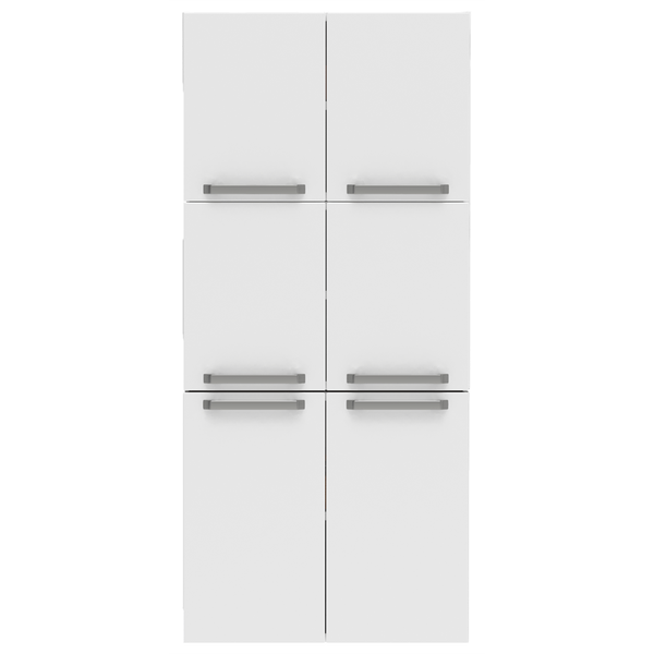 Paneleiro em Aço, 6 Portas, 2 Prateleiras - Verona PN2PG4PM Branco