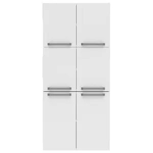 Paneleiro em Aço, 6 Portas, 2 Prateleiras - Verona PN2PG4PM Branco