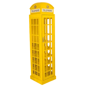 Adega de Madeira, para 15 Garrafas - Telephone Cabin Oldway Amarelo