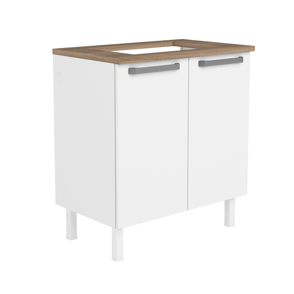 Balcão para Cooktop 4 Bocas 2 Portas Aço Verona BC4Q Branco