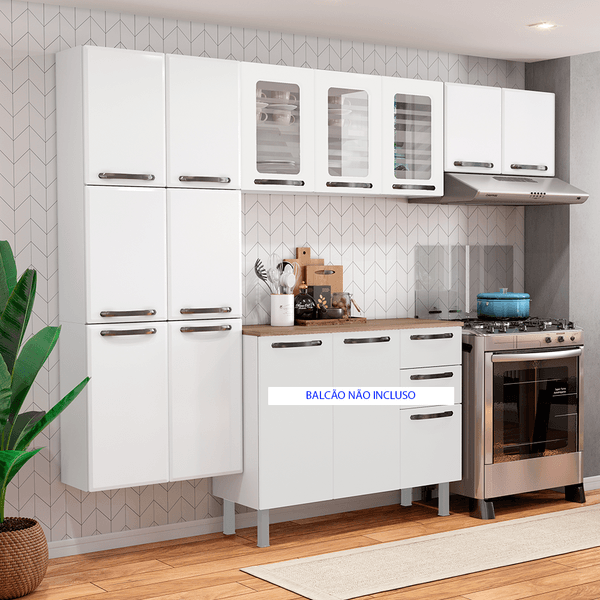 Cozinha Firenze 3 Peças Aço 11 Portas Colormaq Branco
