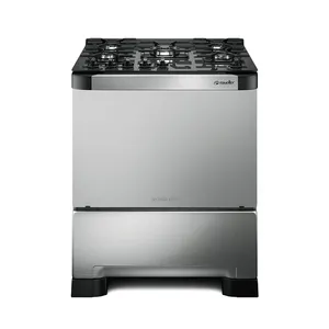 Fogão Decorato Vetro, Mueller, 5 Bocas, Gás, Mesa de Vidro, Inox - 601230053 Bivolt