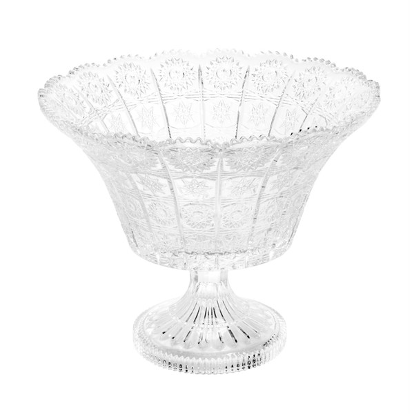 Fruteira de Cristal Wolff, com Pé Starry - 25321