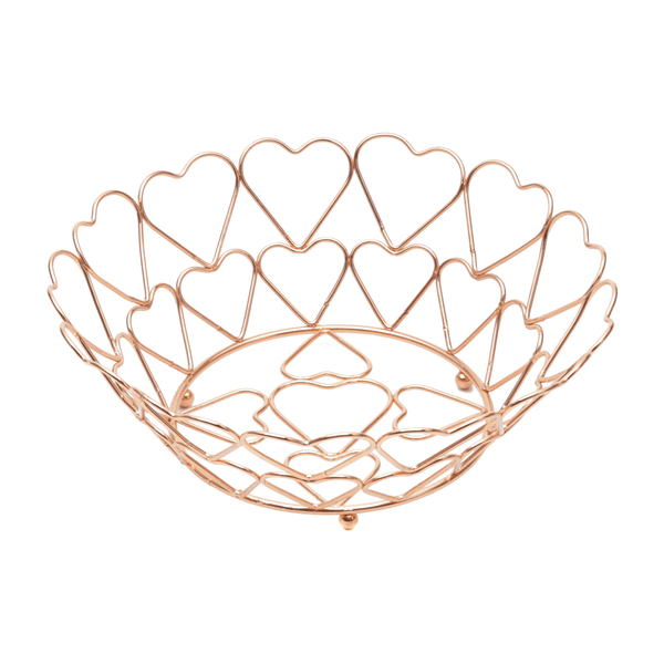 Fruteira de Ferro Cromado da Lyor, 26x10cm, Rose - 6908