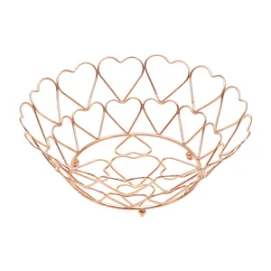 Fruteira de Ferro Cromado da Lyor, 26x10cm, Rose - 6908