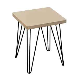 Conjunto 2 Banquetas Impacto em MDF e Metal Natural