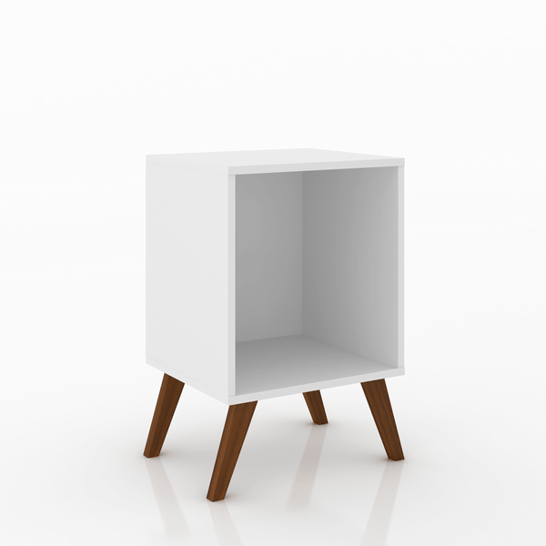 Rack Auxiliar Retrô Com Nicho, MDP - Móvel Bento RT3013 Branco