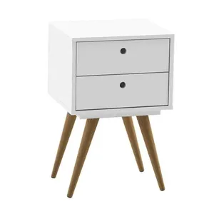 Mesa de Cabeceira Retrô 2 GV Branca