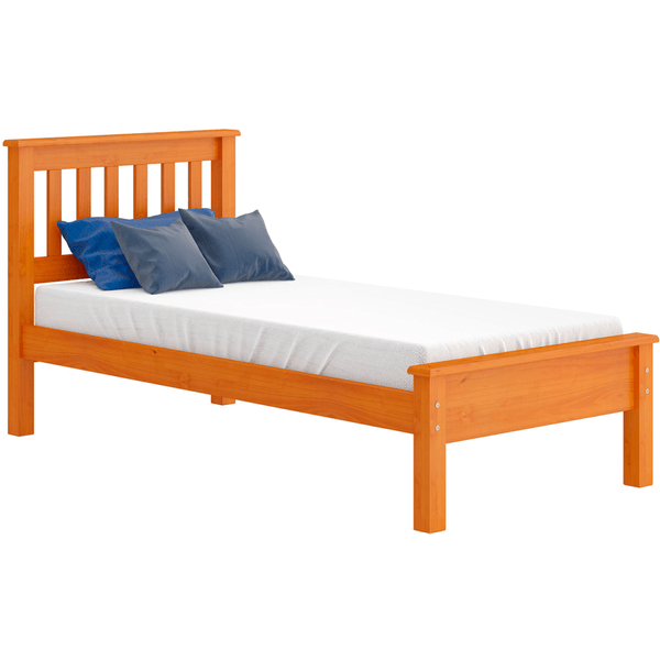 Cama Solteiro em Madeira Maciça Pinus, Pintura PU, 205 x 100 - 706 Mel Acetinado