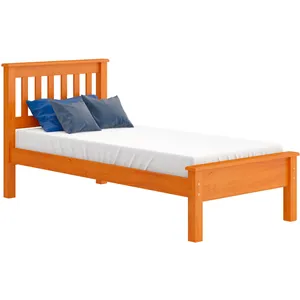 Cama Solteiro em Madeira Maciça Pinus, Pintura PU, 205 x 100 - 706 Mel Acetinado