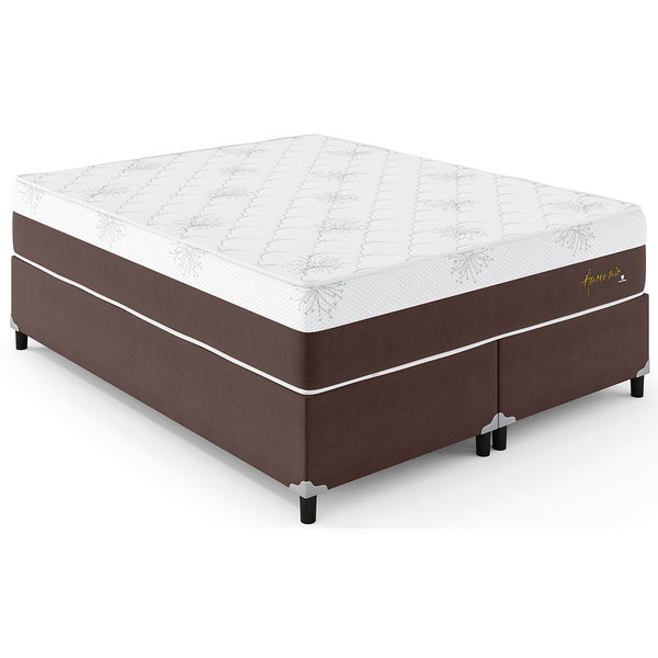 Conjunto Box King Size Amore Mio com Molas Ensacadas 193x203cm Montreal