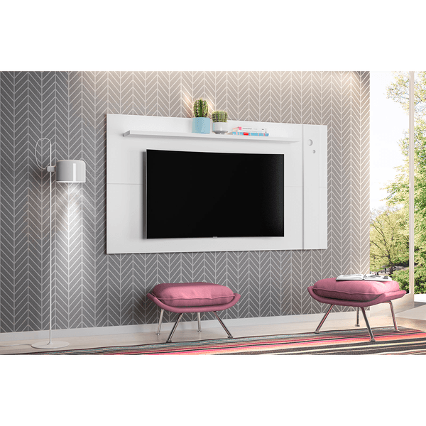 Painel Para TV Até 46'', MDF/MDP, Prateleira - Home Eyre Branco
