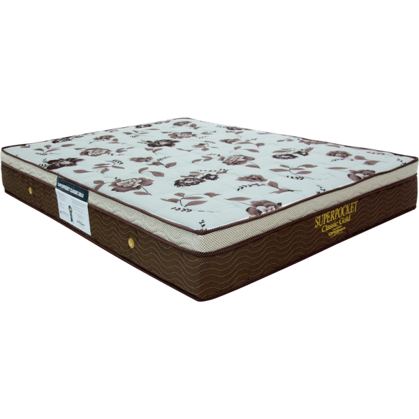 Colchão Casal Superpocket Classic Gold, 138x188cm, Ortopillow, Antialérgico - Ortobom Marrom